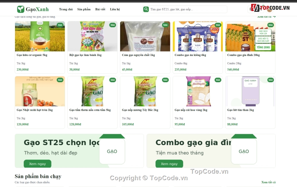 website,bán website,web bán gạo